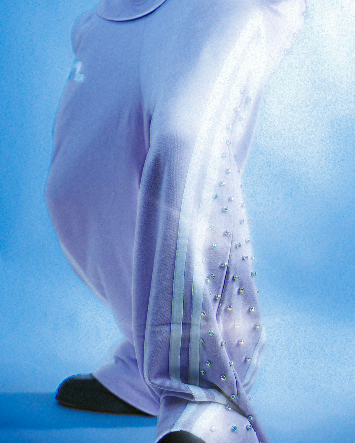 PURPLE WASHED SWEETPANTS NWRXRHINESTONES