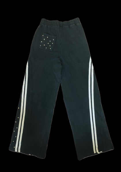 NWR X RHINESTONES washed  black pants