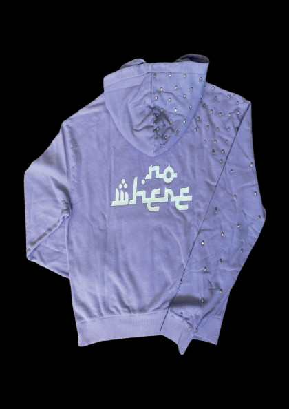 NWR X RHINESTONES purple hoodie